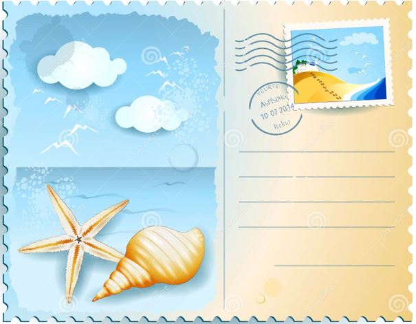 carte postale ete